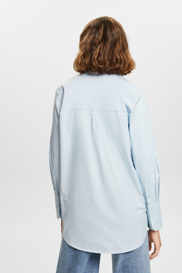 寬鬆版型女裝恤衫, LIGHT BLUE, detail image number 4
