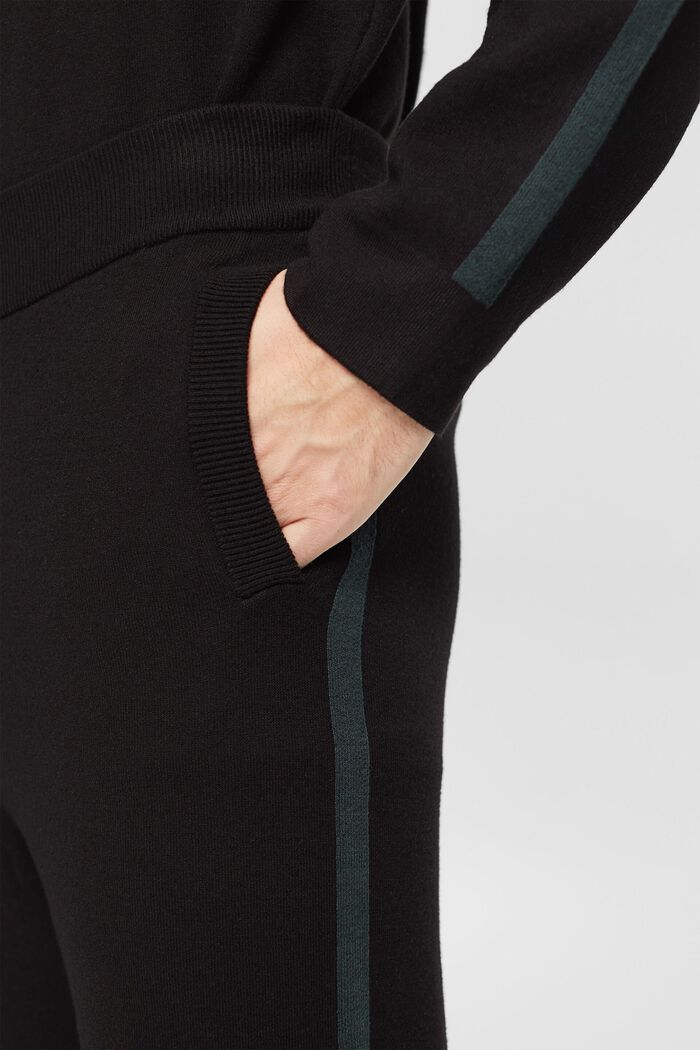 LENZING™ ECOVERO™ 針織長褲, 黑色, detail image number 2