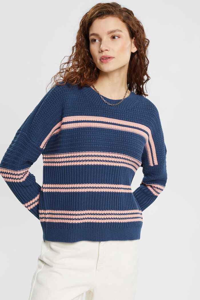 Chunky knit jumper, PETROL BLUE, detail image number 0