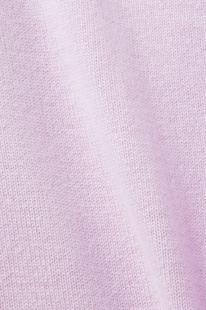 Cashmere sweater, LILAC, detail image number 5