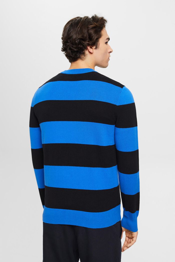 Striped knit jumper with cashmere, NAVY, detail image number 3