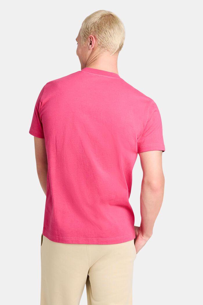100%純棉厚平織布LOGO標誌T恤, 桃紅色, detail image number 3