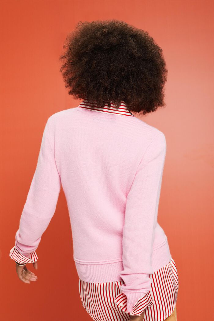 羊絨套頭衫, 粉紅色, detail image number 2