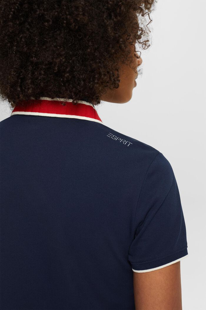 短袖POLO風T恤, 海軍藍, detail image number 3
