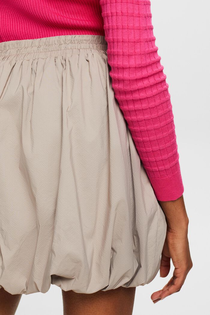 Bubble Hem Mini Skirt, LIGHT TAUPE, detail image number 4