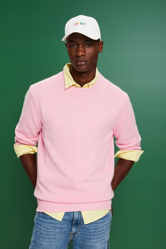 羊絨套頭衫, 粉紅色, detail image number 1