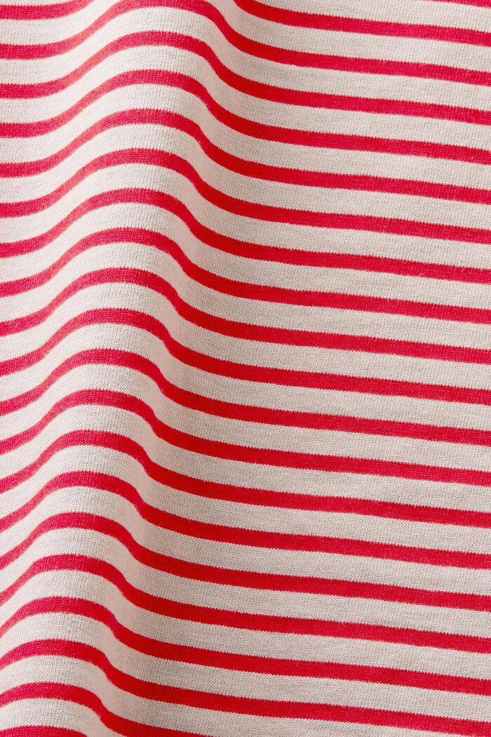 條紋圓領T恤, 深紅色, detail image number 5