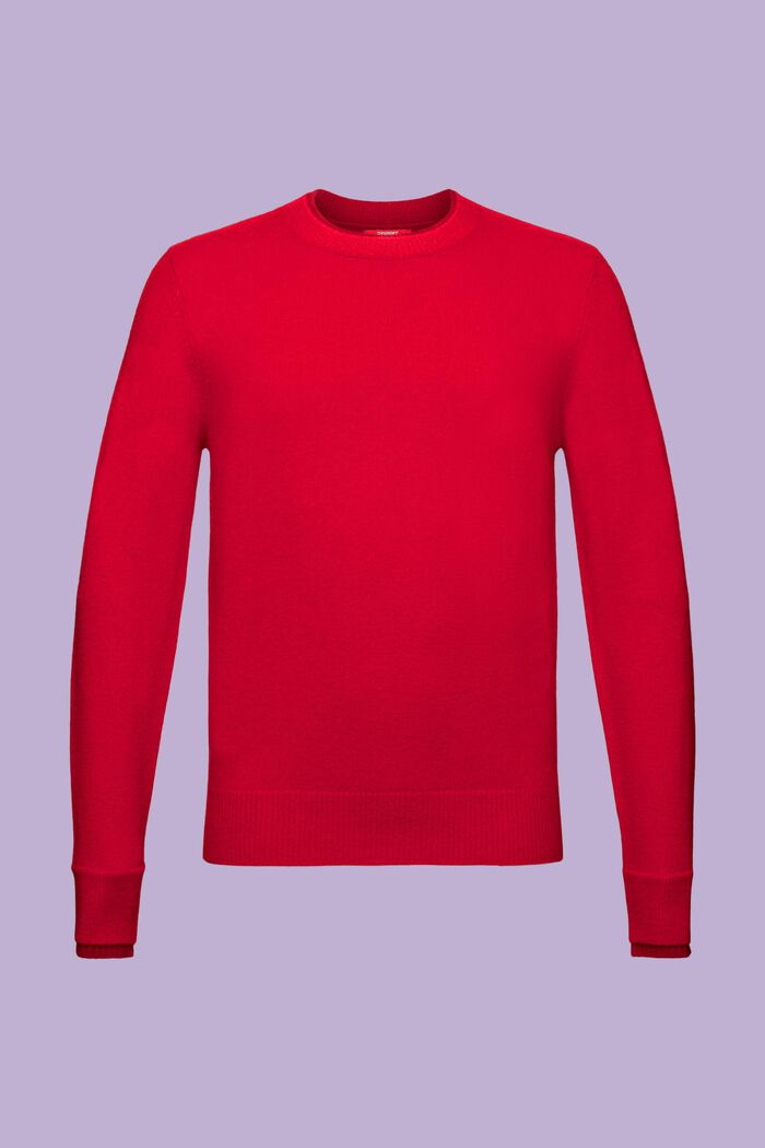 ‌羊絨套頭衫, 紅色, detail image number 7