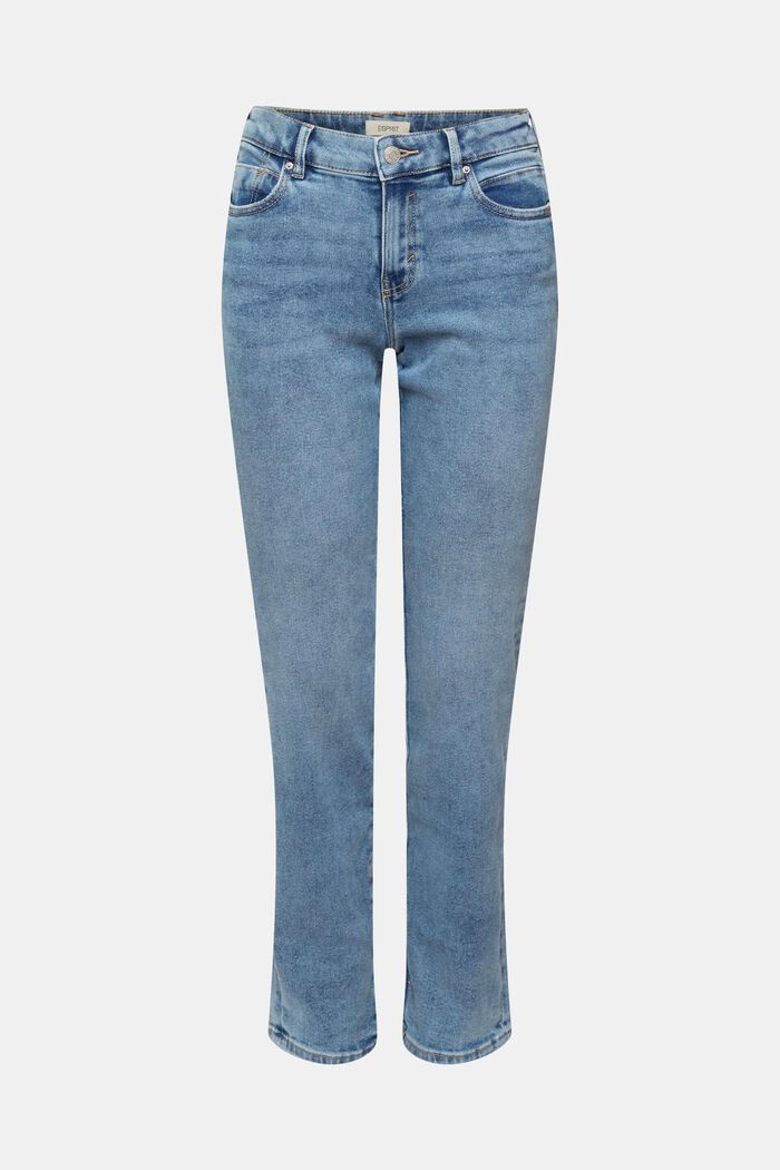 High-rise straight leg jeans, BLUE LIGHT WASHED, detail image number 2