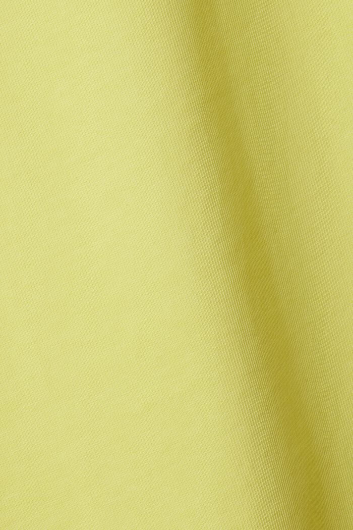 ‌超大廓形棉質平織布LOGO標誌T恤, 石灰黃, detail image number 7