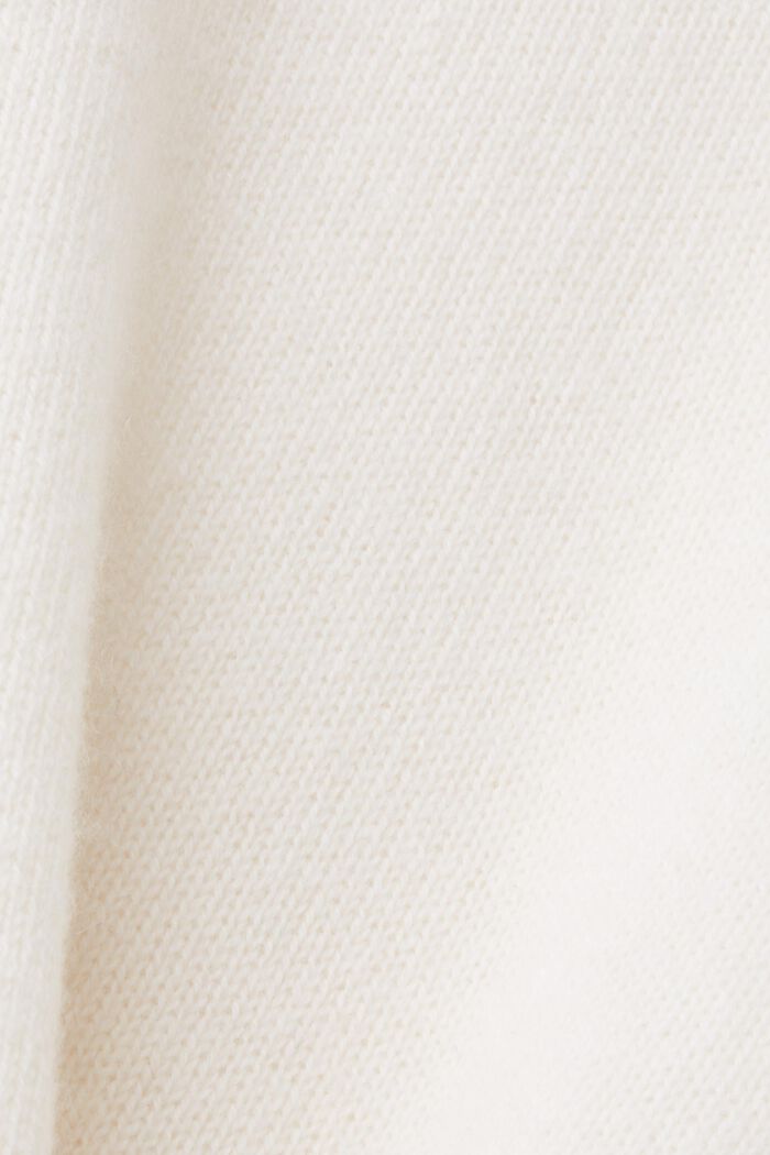 Cashmere Turtleneck Sweater, OFF WHITE, detail image number 5