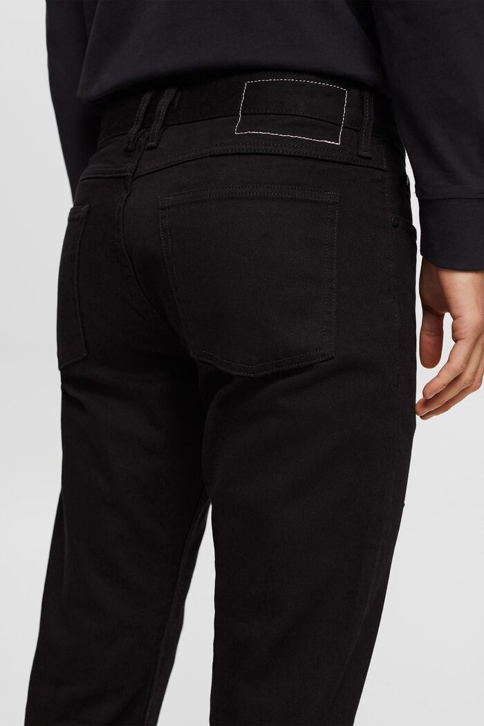 修身牛仔褲, 黑色, detail image number 4