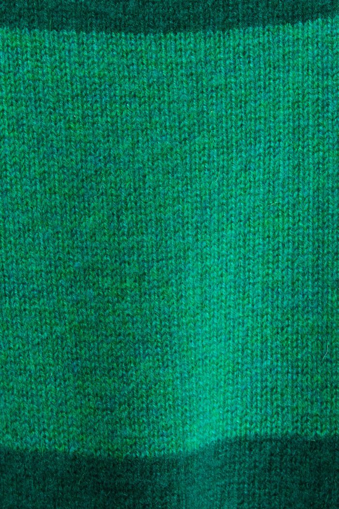 ‌V領橄欖球條紋羊絨背心, 翡翠綠, detail image number 5
