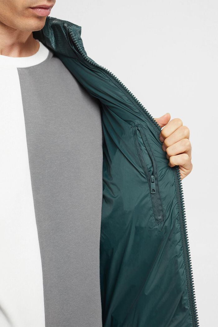 印花棉夾克, 藍綠色, detail image number 2