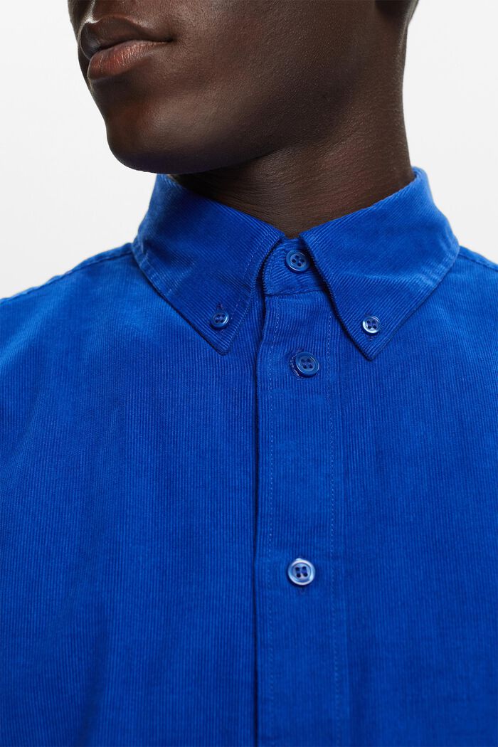 100%純棉燈芯絨恤衫, 藍色, detail image number 2