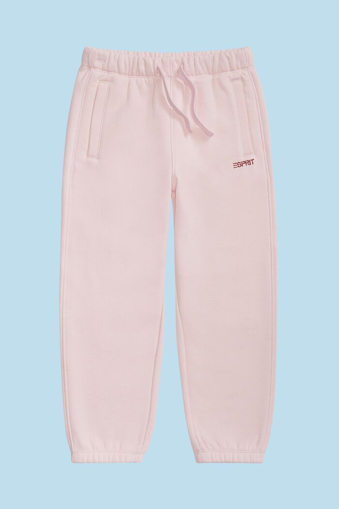 棉質混紡LOGO標誌運動褲, 淺粉紅色, detail image number 1