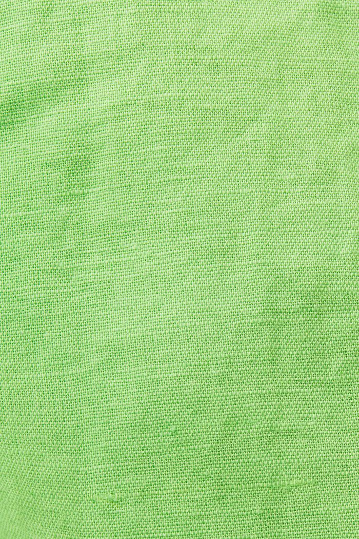 ‌棉麻混紡女裝襯衫, 綠色, detail image number 5