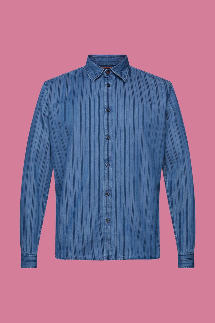 條紋修身牛仔恤衫, 海軍藍, detail image number 5