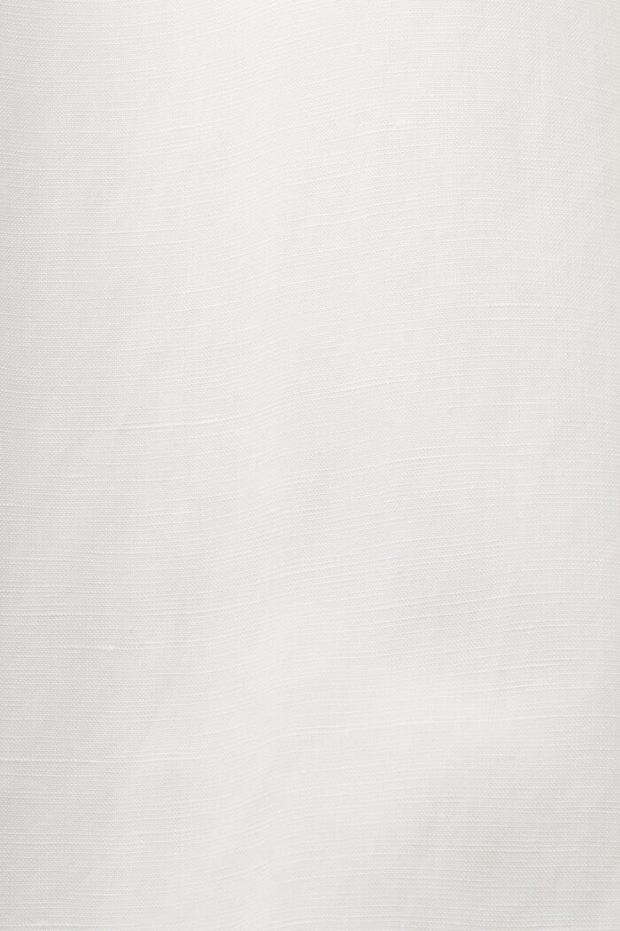 ‌亞麻混紡短袖恤衫, 白色, detail image number 4