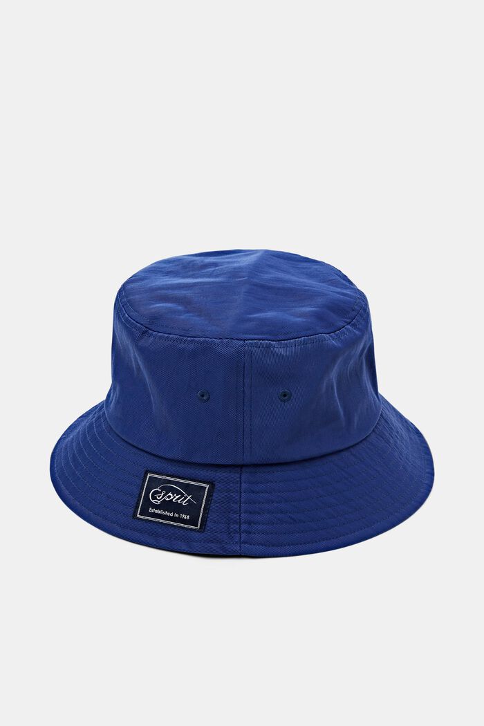 ‌LOGO標誌斜紋布漁夫帽, 藍色, detail image number 0
