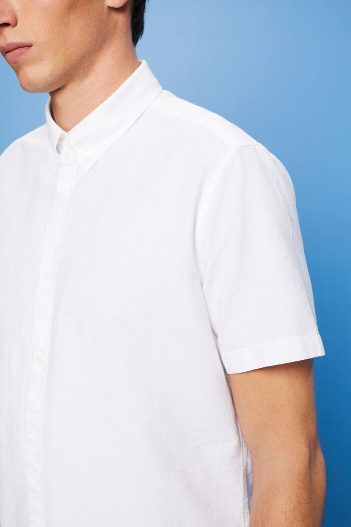 100%純棉短袖恤衫, 白色, detail image number 2
