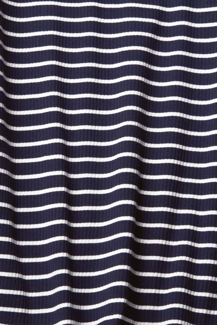 Long-sleeved ribbed top, NAVY, detail image number 1
