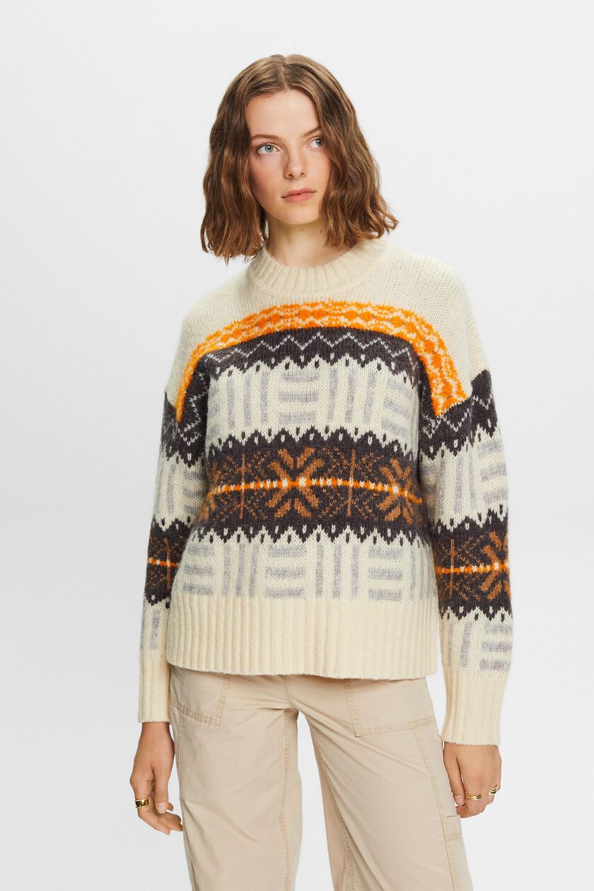 Jacquard Crewneck Sweater