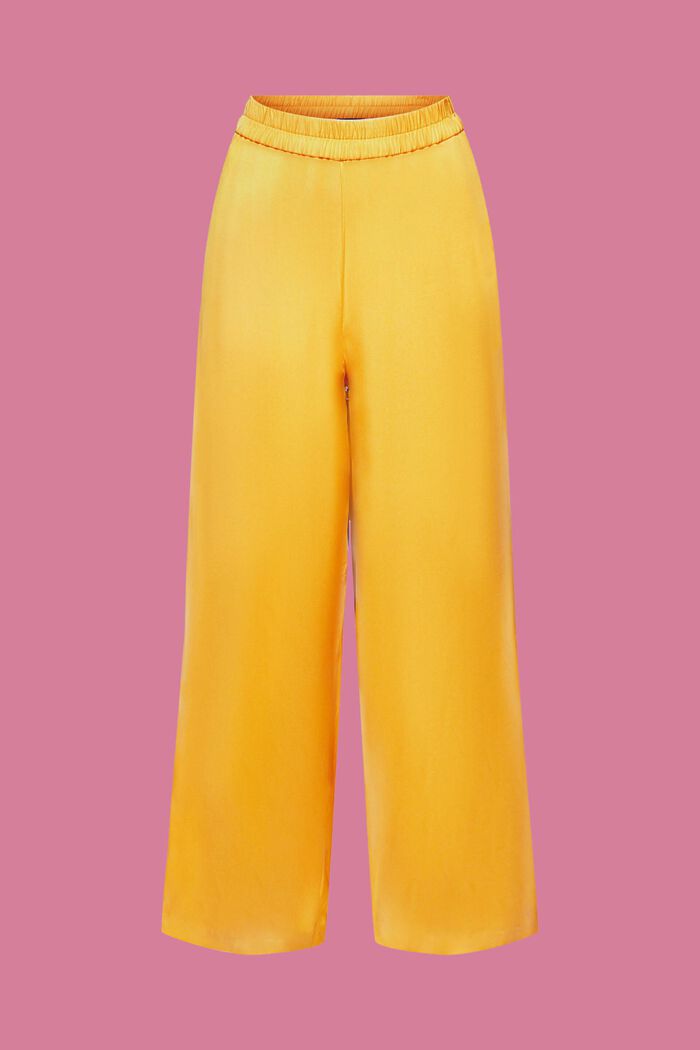 Wide leg trousers, LENZING™ ECOVERO™, SUNFLOWER YELLOW, detail image number 7