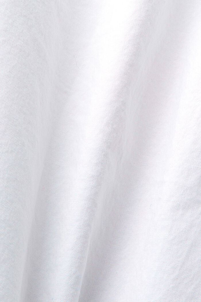 純棉刺繡女裝恤衫, 白色, detail image number 4