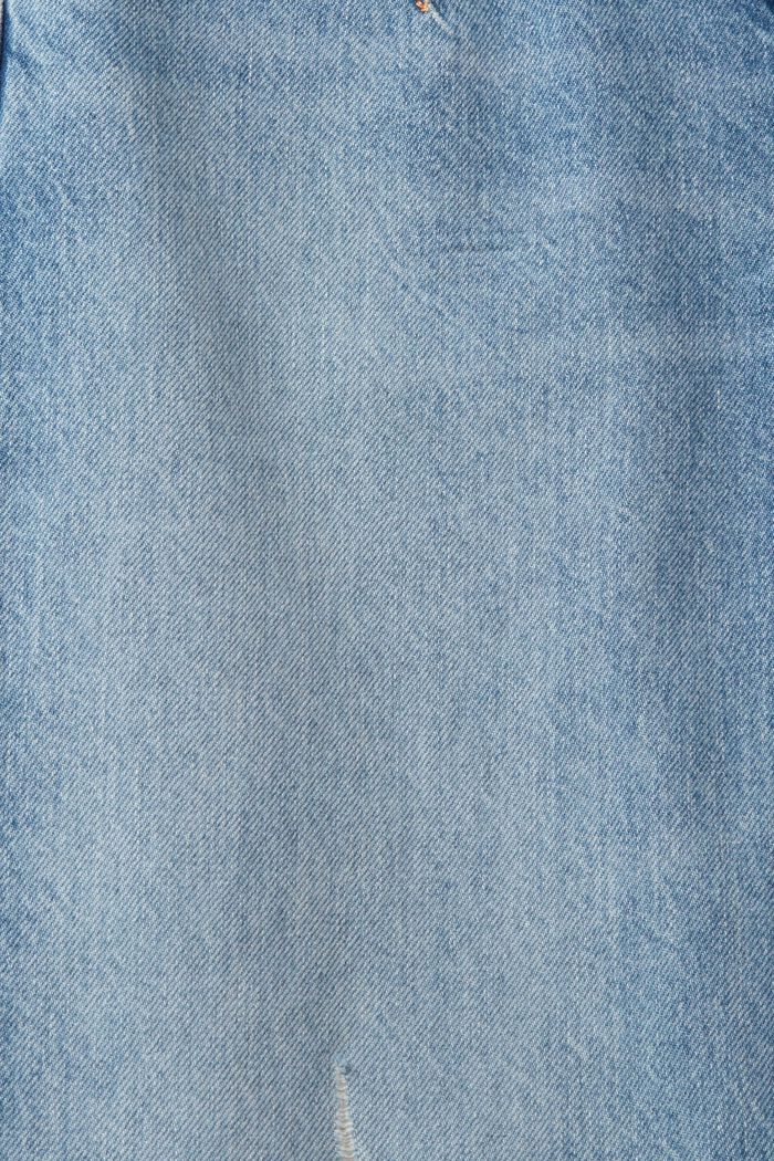 做舊老爹牛仔褲，100%純棉, BLUE LIGHT WASHED, detail image number 6