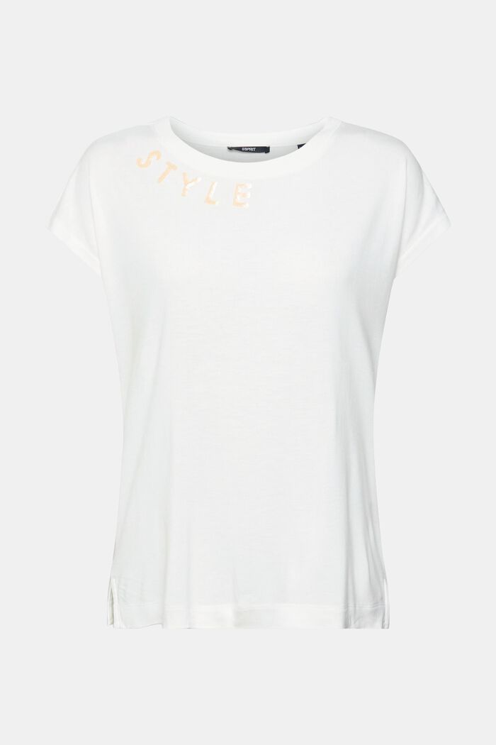 T-shirt with sequins, LENZING™ ECOVERO™, NEW OFF WHITE, detail image number 2