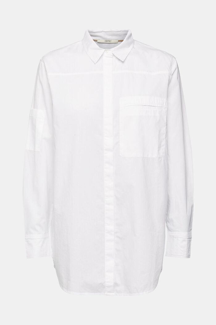 有機棉女裝恤衫, 白色, detail image number 2