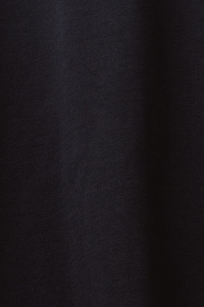 LOGO標誌棉質平織布T恤, 黑色, detail image number 5