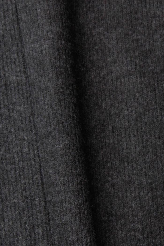 羅紋針織船領毛衣, 深灰色, detail image number 1