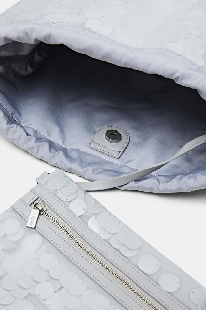 Sequined Locker Bag, 銀色, detail image number 3