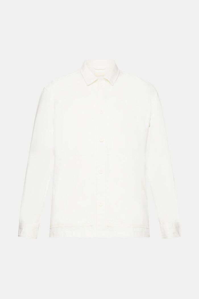 有機棉恤衫式外套, 白色, detail image number 7