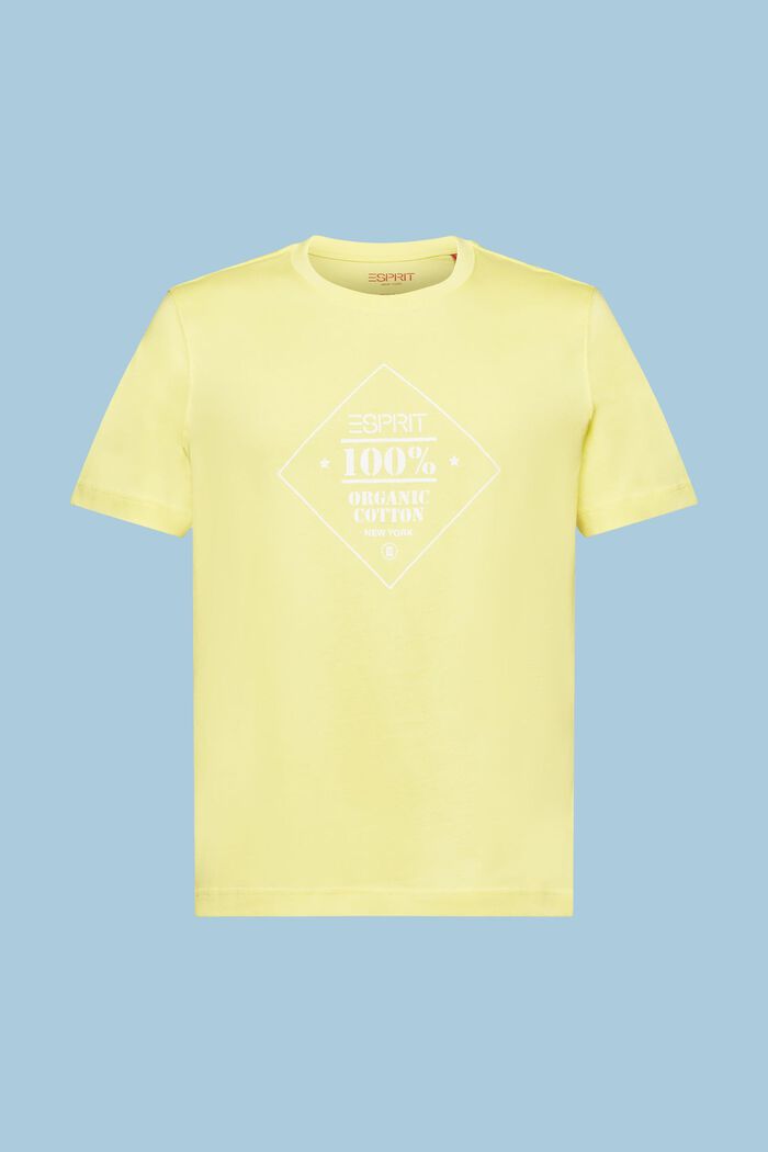LOGO標誌印花棉質T恤, 淺黃色, detail image number 6