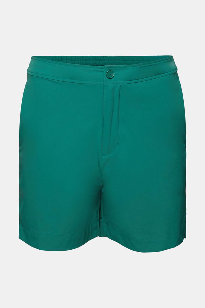 Stretch-Poplin Shorts, EMERALD GREEN, detail image number 7
