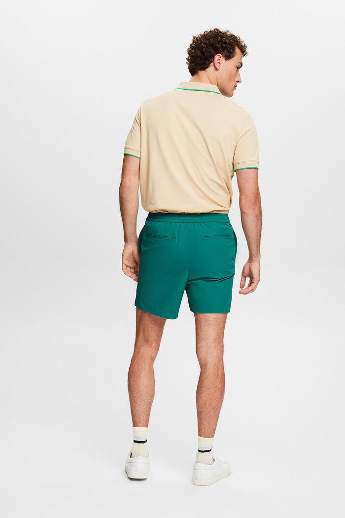 Stretch-Poplin Shorts, EMERALD GREEN, detail image number 3