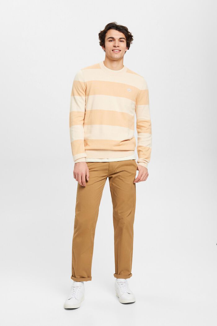 Striped knit jumper with cashmere, SAND, detail image number 4