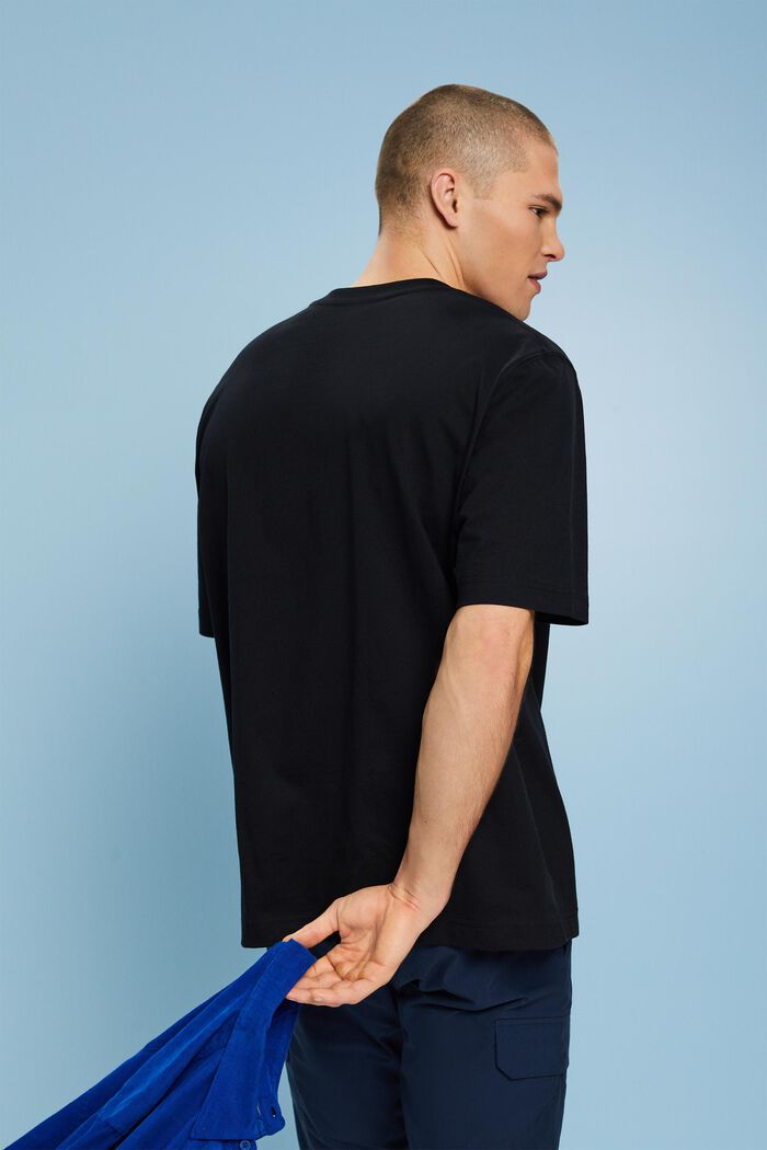 ‌LOGO標誌短袖T恤, 黑色, detail image number 2