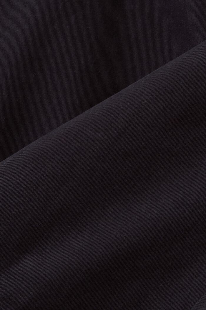棉質斜紋布修身卡其褲, 黑色, detail image number 5