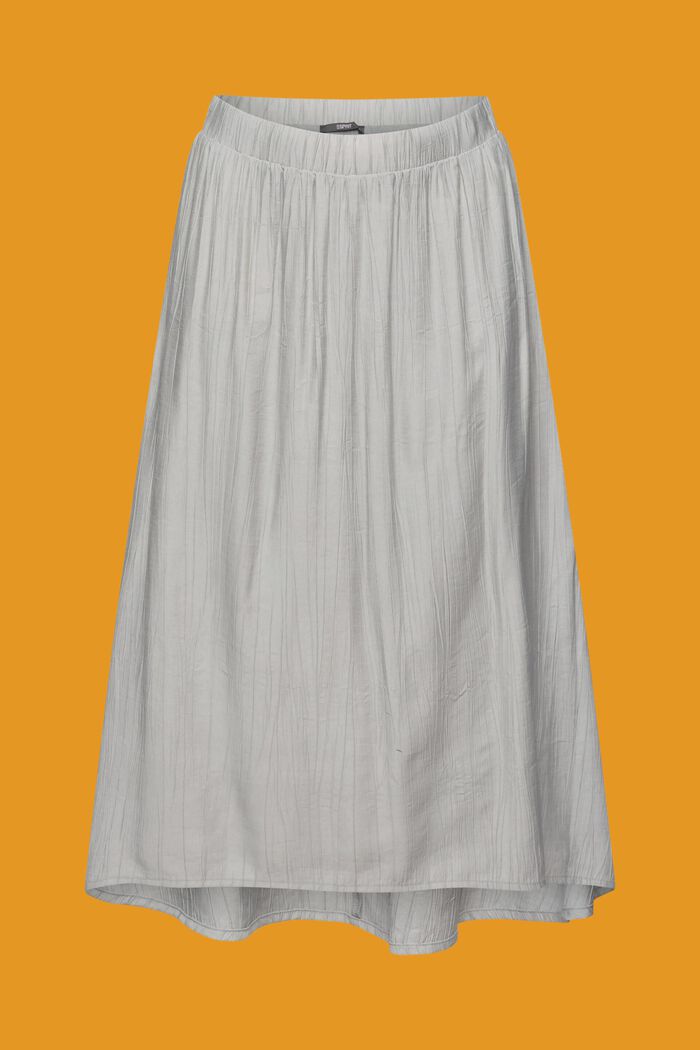 Crinkled midi skirt, MEDIUM GREY, detail image number 6