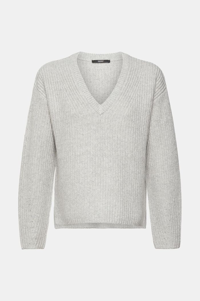 Wool blend jumper, LIGHT GREY, detail image number 6