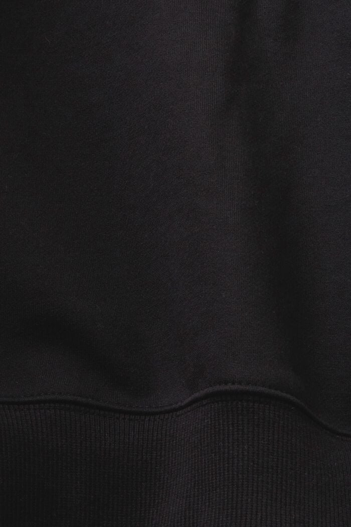 ‌半長拉鏈衛衣, 黑色, detail image number 5