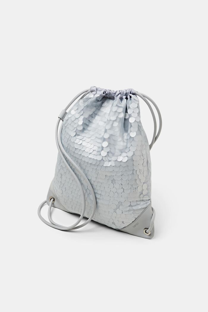 Sequined Locker Bag, 銀色, detail image number 2