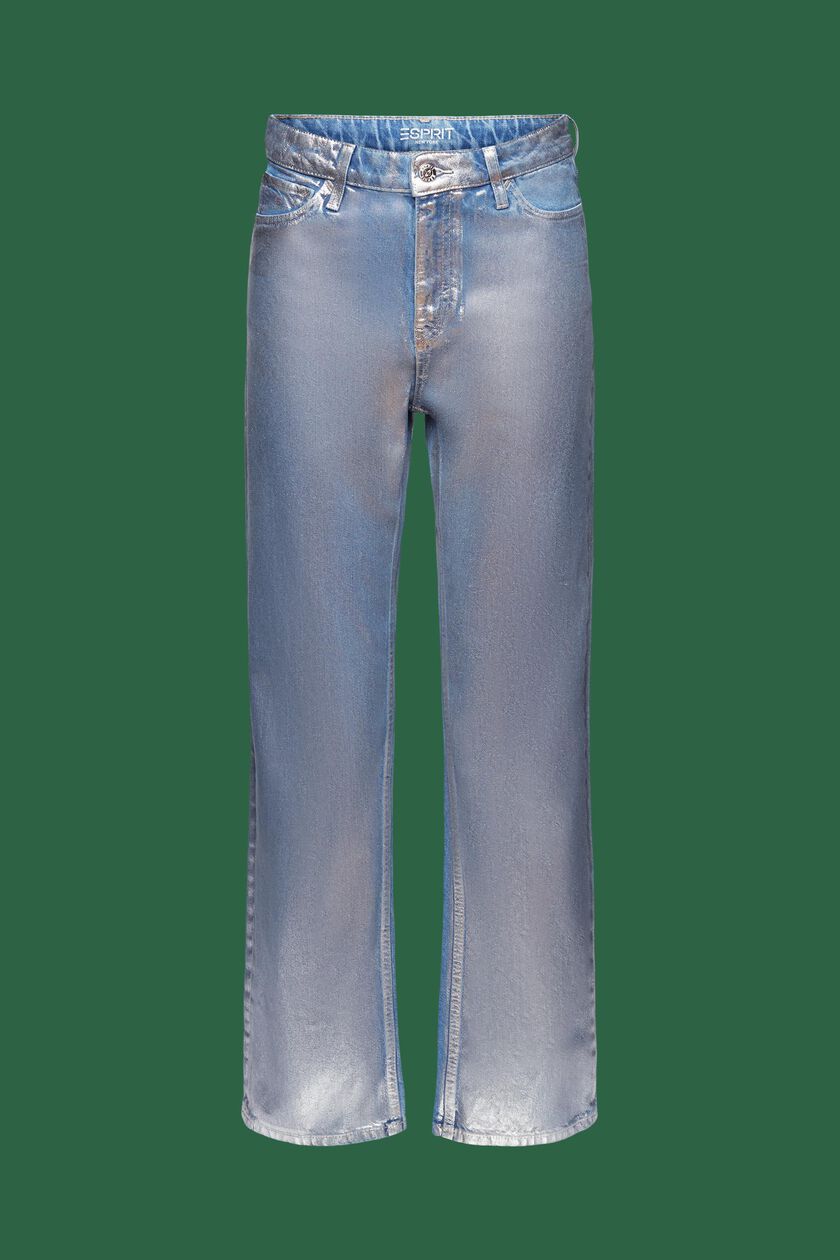 Metallic Retro Straight Jeans