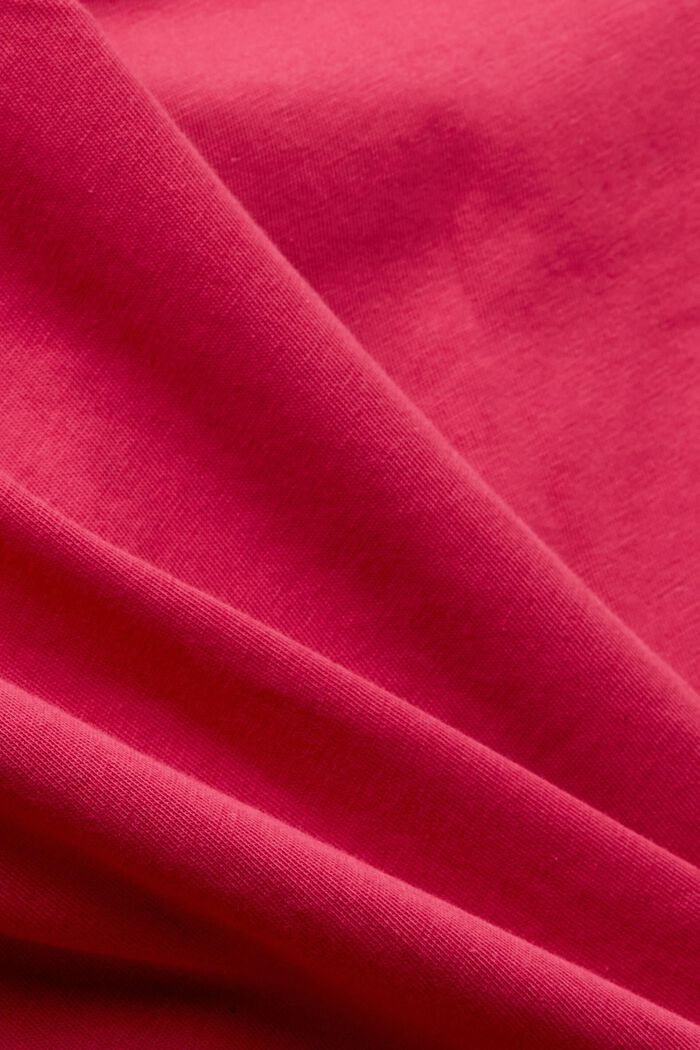 棉質花卉印花T恤, 深粉紅色, detail image number 4