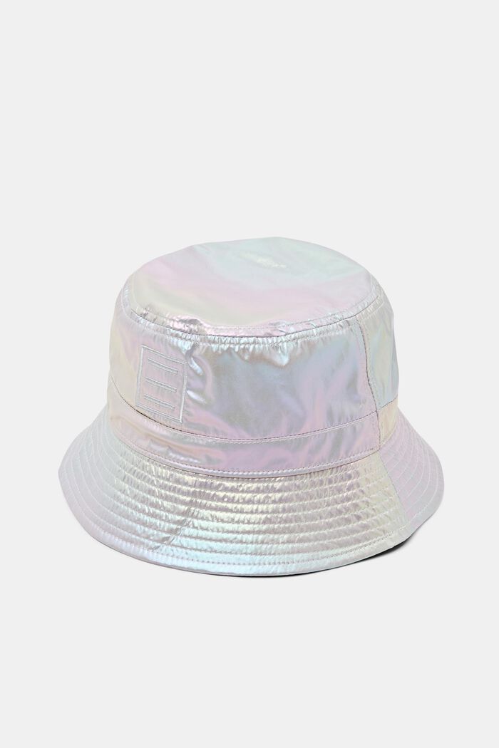LOGO標誌金屬光感漁夫帽, 銀色, detail image number 0