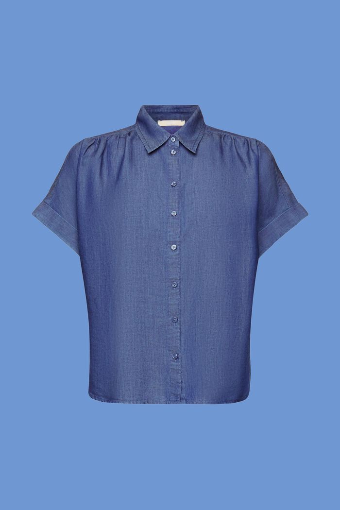 TENCEL™超大廓形女裝恤衫, 深藍色, detail image number 7